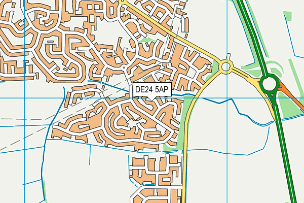 DE24 5AP map - OS VectorMap District (Ordnance Survey)