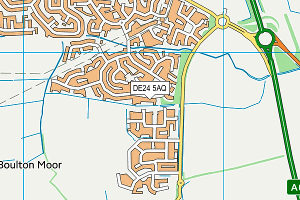 DE24 5AQ map - OS VectorMap District (Ordnance Survey)