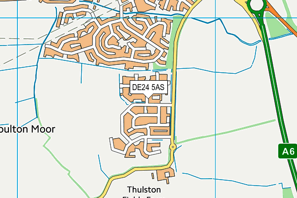 DE24 5AS map - OS VectorMap District (Ordnance Survey)