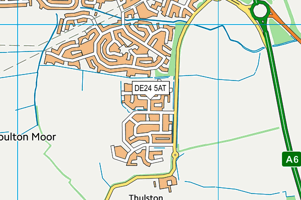 DE24 5AT map - OS VectorMap District (Ordnance Survey)