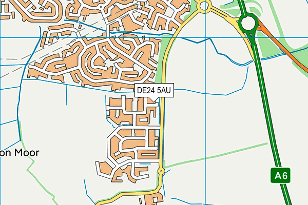 DE24 5AU map - OS VectorMap District (Ordnance Survey)