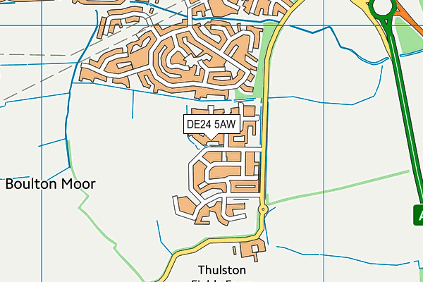 DE24 5AW map - OS VectorMap District (Ordnance Survey)