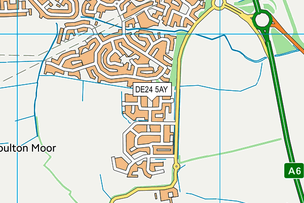 DE24 5AY map - OS VectorMap District (Ordnance Survey)