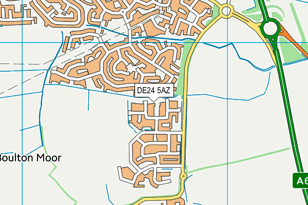 DE24 5AZ map - OS VectorMap District (Ordnance Survey)