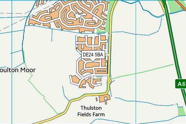 DE24 5BA map - OS VectorMap District (Ordnance Survey)