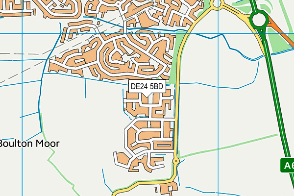 DE24 5BD map - OS VectorMap District (Ordnance Survey)