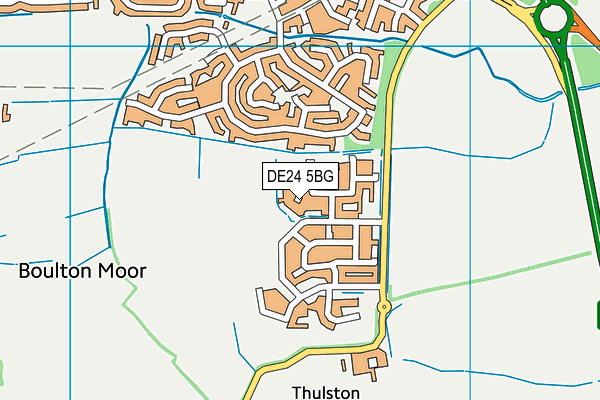 DE24 5BG map - OS VectorMap District (Ordnance Survey)