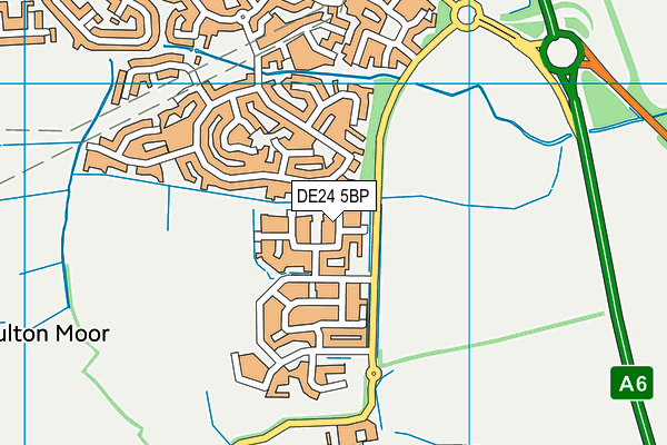 DE24 5BP map - OS VectorMap District (Ordnance Survey)