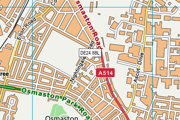 DE24 8BL map - OS VectorMap District (Ordnance Survey)