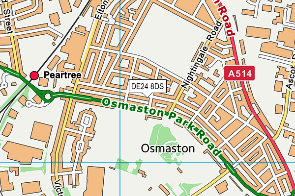 DE24 8DS map - OS VectorMap District (Ordnance Survey)