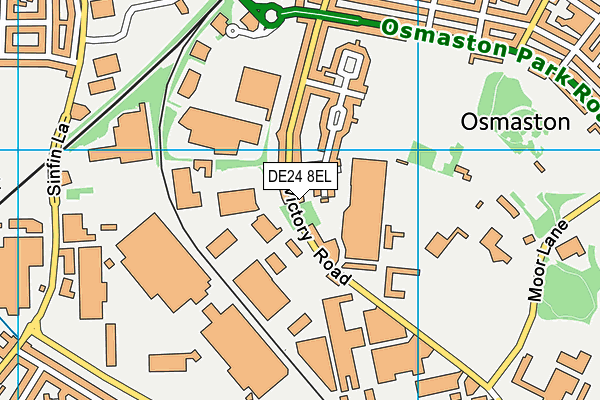DE24 8EL map - OS VectorMap District (Ordnance Survey)