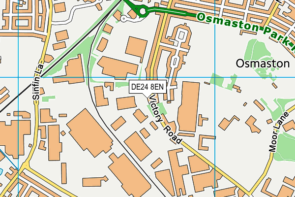 DE24 8EN map - OS VectorMap District (Ordnance Survey)
