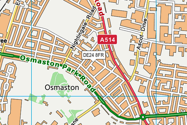 DE24 8FR map - OS VectorMap District (Ordnance Survey)