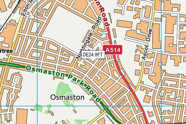 Ashwood Spencer Academy map (DE24 8FT) - OS VectorMap District (Ordnance Survey)
