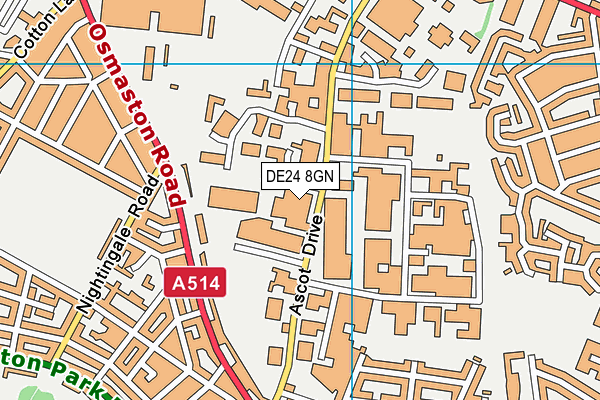 DE24 8GN map - OS VectorMap District (Ordnance Survey)