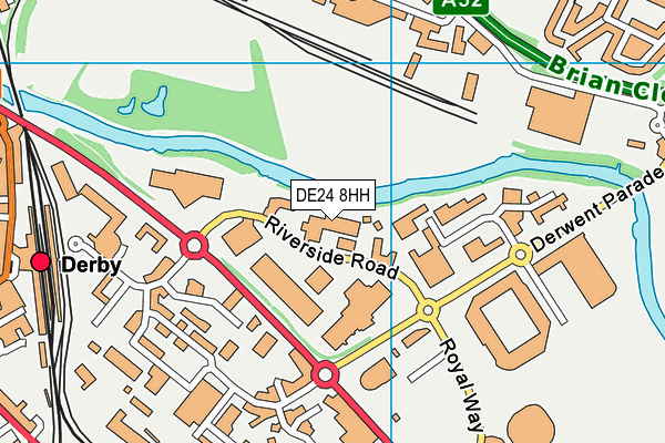 DE24 8HH map - OS VectorMap District (Ordnance Survey)