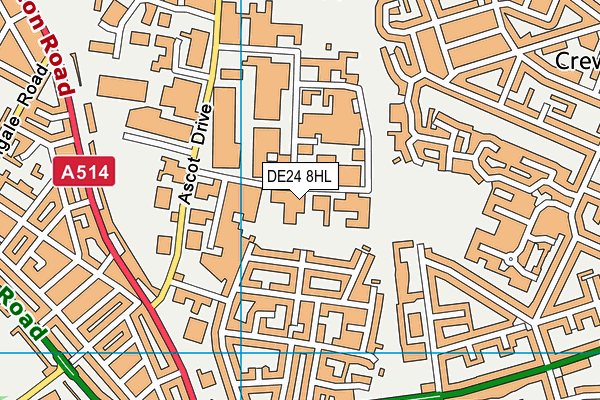 DE24 8HL map - OS VectorMap District (Ordnance Survey)
