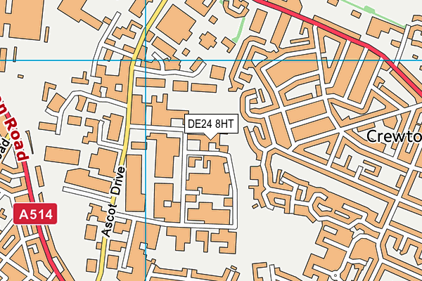 DE24 8HT map - OS VectorMap District (Ordnance Survey)