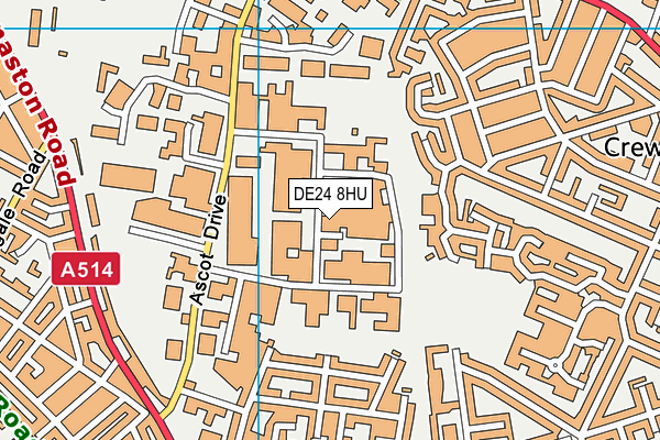 DE24 8HU map - OS VectorMap District (Ordnance Survey)