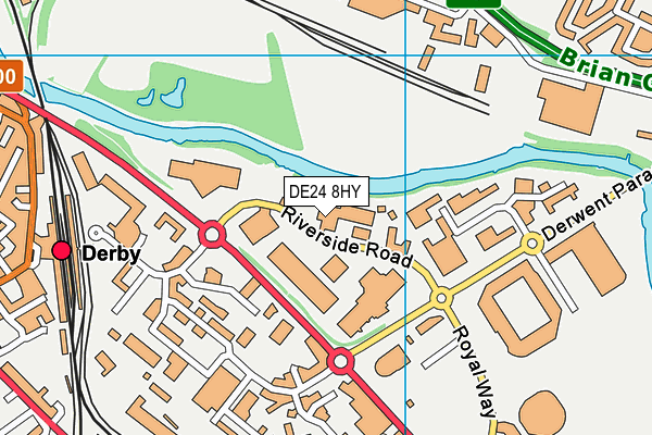 David Lloyd (Derby) map (DE24 8HY) - OS VectorMap District (Ordnance Survey)