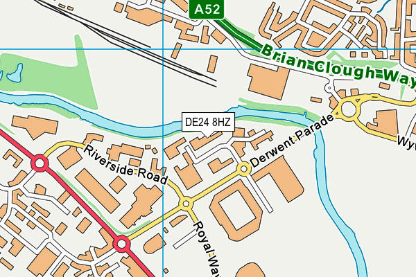 DE24 8HZ map - OS VectorMap District (Ordnance Survey)