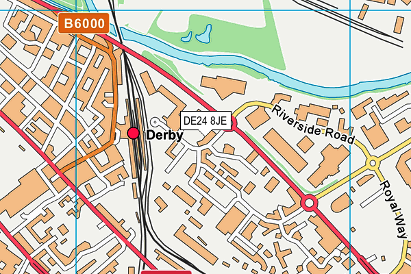 DE24 8JE map - OS VectorMap District (Ordnance Survey)