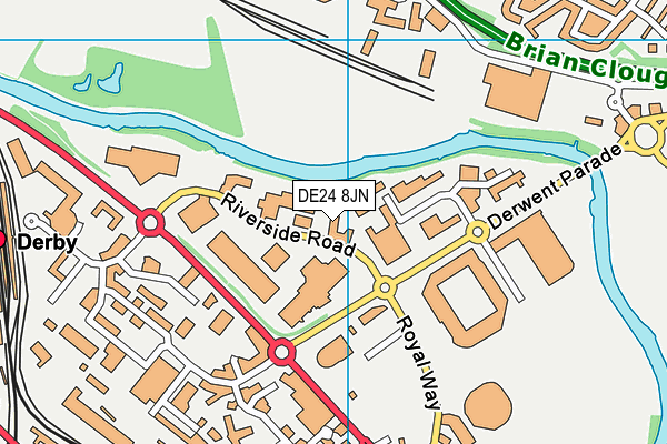 DE24 8JN map - OS VectorMap District (Ordnance Survey)