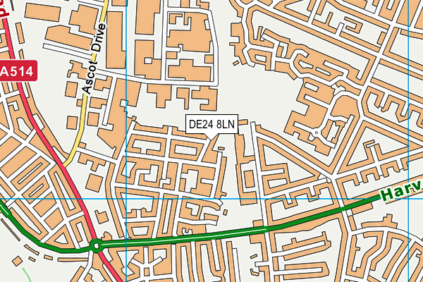 DE24 8LN map - OS VectorMap District (Ordnance Survey)