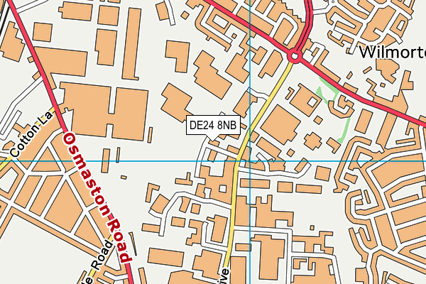 DE24 8NB map - OS VectorMap District (Ordnance Survey)