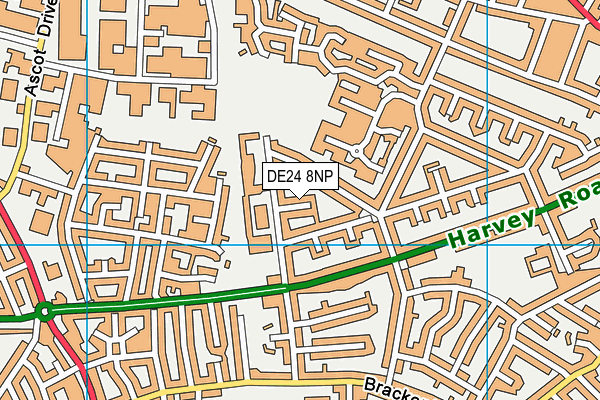 DE24 8NP map - OS VectorMap District (Ordnance Survey)