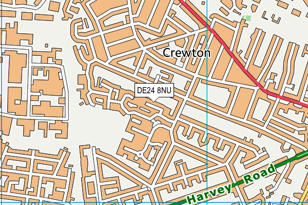 DE24 8NU map - OS VectorMap District (Ordnance Survey)