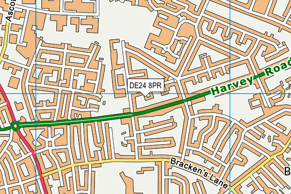 DE24 8PR map - OS VectorMap District (Ordnance Survey)
