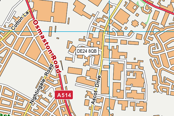 DE24 8QB map - OS VectorMap District (Ordnance Survey)