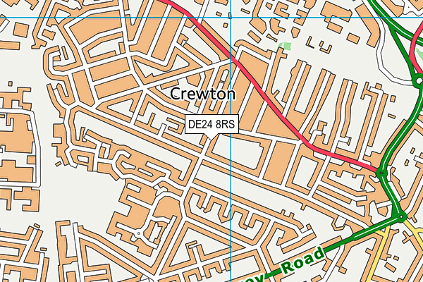 DE24 8RS map - OS VectorMap District (Ordnance Survey)