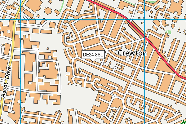 DE24 8SL map - OS VectorMap District (Ordnance Survey)