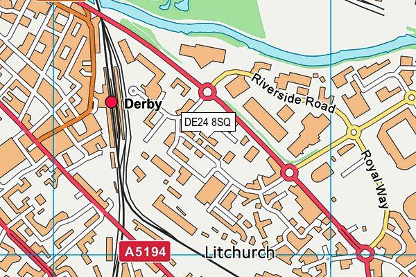 DE24 8SQ map - OS VectorMap District (Ordnance Survey)