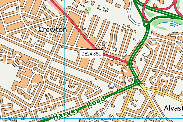 DE24 8SU map - OS VectorMap District (Ordnance Survey)