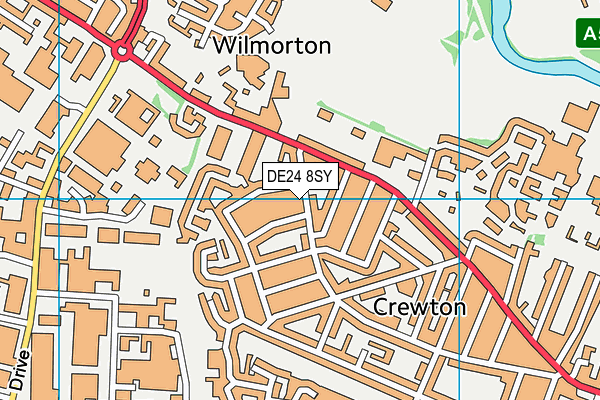 DE24 8SY map - OS VectorMap District (Ordnance Survey)