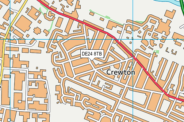 DE24 8TB map - OS VectorMap District (Ordnance Survey)