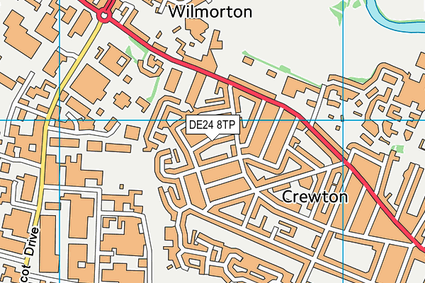 DE24 8TP map - OS VectorMap District (Ordnance Survey)