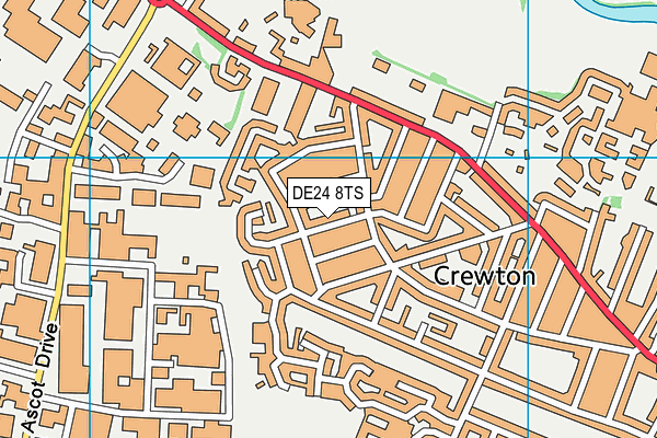 DE24 8TS map - OS VectorMap District (Ordnance Survey)