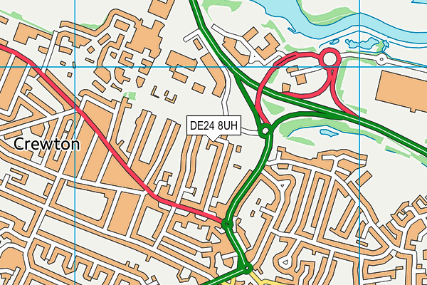 DE24 8UH map - OS VectorMap District (Ordnance Survey)