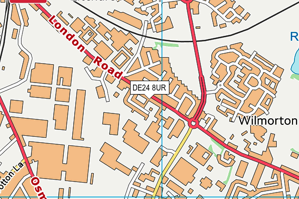 DE24 8UR map - OS VectorMap District (Ordnance Survey)