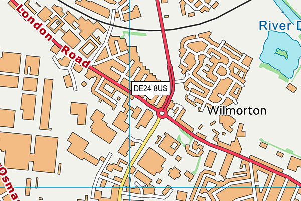 DE24 8US map - OS VectorMap District (Ordnance Survey)