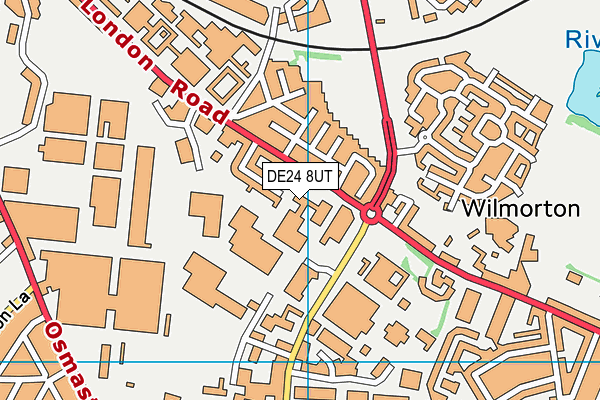 DE24 8UT map - OS VectorMap District (Ordnance Survey)