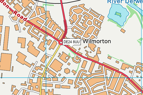 DE24 8UU map - OS VectorMap District (Ordnance Survey)