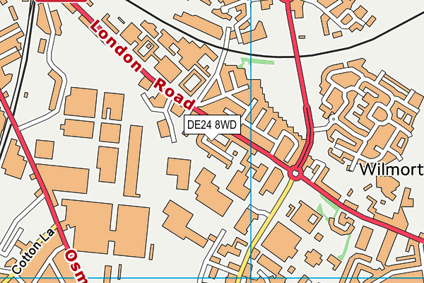 DE24 8WD map - OS VectorMap District (Ordnance Survey)