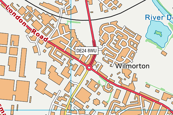 DE24 8WU map - OS VectorMap District (Ordnance Survey)