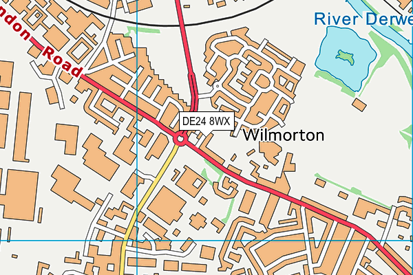 DE24 8WX map - OS VectorMap District (Ordnance Survey)
