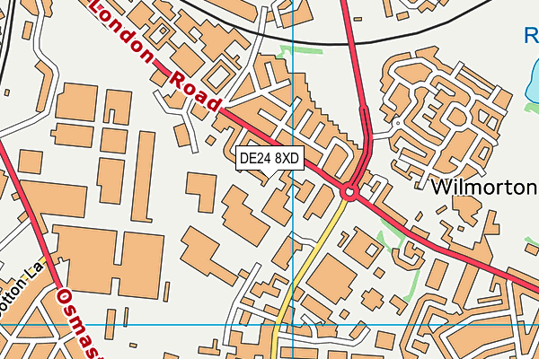 DE24 8XD map - OS VectorMap District (Ordnance Survey)